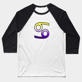 Cancer Nonbinary Pride Symbol Baseball T-Shirt